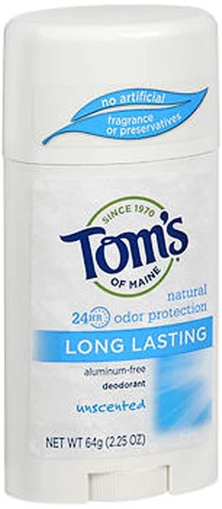 Tom’s of Maine Natural Care Deodorant Stick Unscented 2.25 oz (Pack of 3)