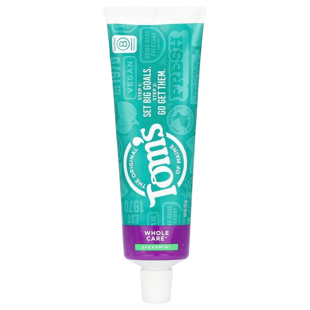TOMS OF MAINE Spearmint Whole Care Toothpaste, 4 OZ