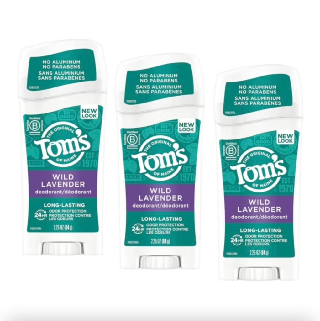 Tom’s of Maine Long-Lasting Aluminum-Free Natural Deodorant for Women, Wild Lavender, 2.25 oz. 3-Pack