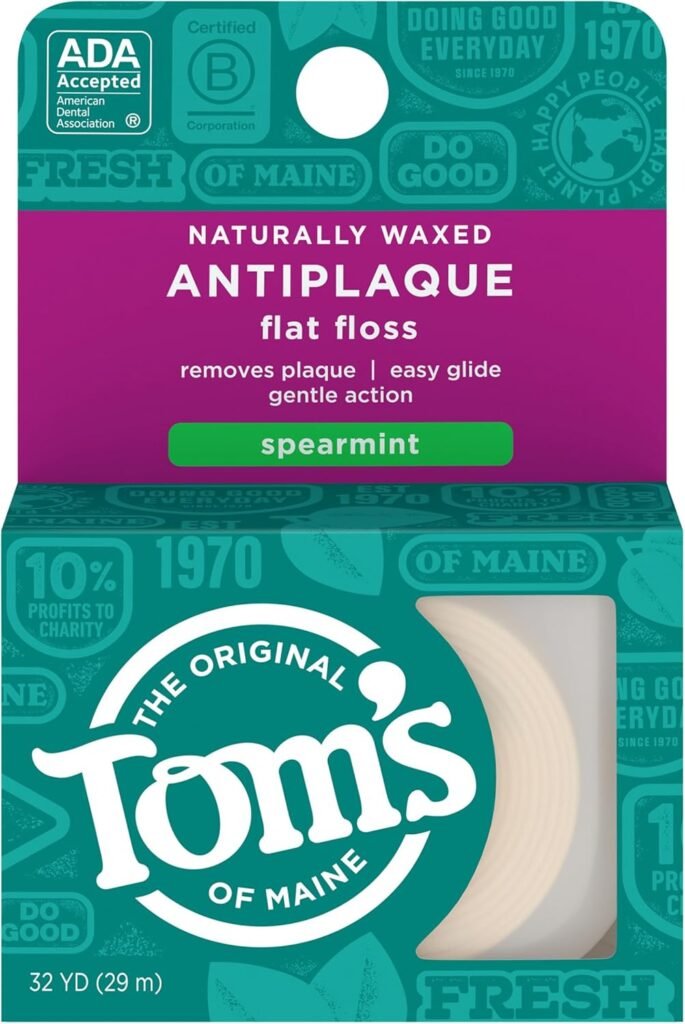 Tom’s of Maine Floss Flat-Anti Plaque Spearmint 32 yd String
