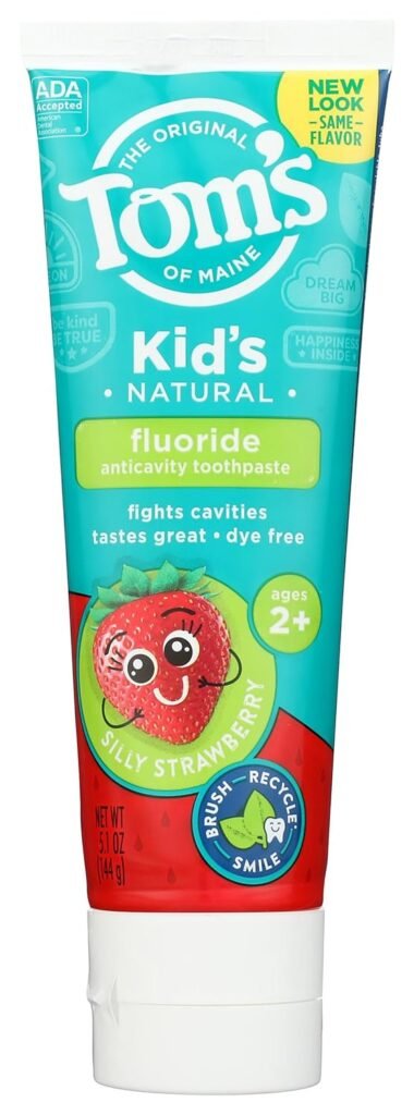 Tom’s of Maine Natural Kid’s Fluoride Toothpaste, Silly Strawberry, 5.1 oz. (back in original formula)