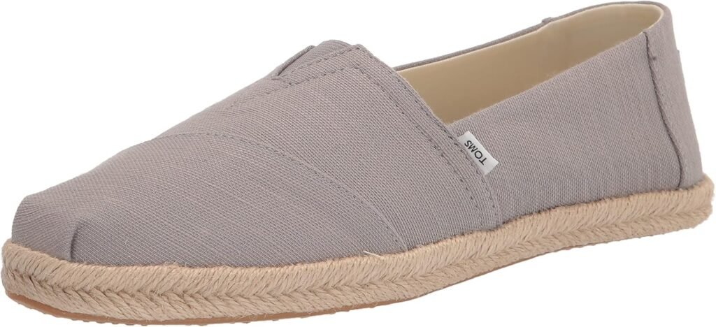 TOMS Women’s Alpargata Rope Loafer Flat, Drizzle Grey, 9.5